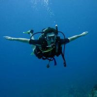 Ocean Diving courses student in Akumal, Riviera Maya.